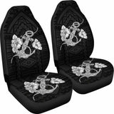 Anchor White Poly Tribal Car Seat Covers - 192609 - YourCarButBetter