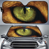 Animals Green Eyes Car Sun Shades 182102 - YourCarButBetter