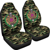 Army Green Camouflage Omega Psi Phi Car Seat Covers 211706 - YourCarButBetter
