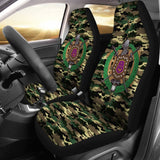 Army Green Camouflage Omega Psi Phi Car Seat Covers 211706 - YourCarButBetter
