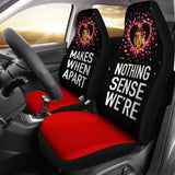 Barbados Car Seat Covers Couple Valentine Nothing Make Sense (Set Of Two) 221205 - YourCarButBetter