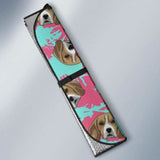Beagle Muzzles Turquoise Paint Splashes Pink Pattern Car Auto Sun Shades 102507 - YourCarButBetter