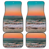 Beautiful Beach Car Floor Mats In Sunset Moments 211305 - YourCarButBetter