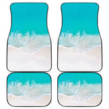 Beautiful Beach Car Floor Mats With Sand And Waves 211305 - YourCarButBetter