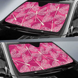Beautiful Dragonfly Pink Background Car Auto Sun Shades 172609 - YourCarButBetter