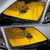 Bee Sunflower Bee Pollen 4K Car Sun Shade 172609 - YourCarButBetter