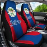 Belize Car Seat Covers - Belizean Flag 4 221205 - YourCarButBetter