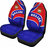 Belize Car Seat Covers - Belize Coat Of Arms - 221205 - YourCarButBetter