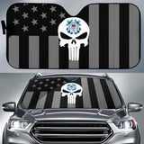 Black American Flag US Coast Guard Car Auto Sun Shades 210701 - YourCarButBetter