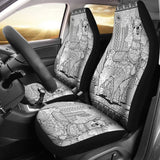 Black And White Llama And Cactus Under Sunshine Car Seat Covers 212403 - YourCarButBetter
