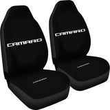 Black Camaro White Letter Car Seat Cover 212802 - YourCarButBetter