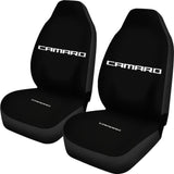 Black Camaro White Letter Car Seat Cover 212802 - YourCarButBetter