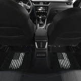 Black Grunge American Flag Patriotic Car Floor Mats 212304 - YourCarButBetter
