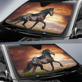 Black Horse Car Sun Shade 172609 - YourCarButBetter