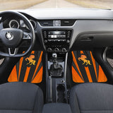 Black Orange Horse Mustang Metallic Style Printed Amazing Gift Ideas Car Floor Mats 211407 - YourCarButBetter