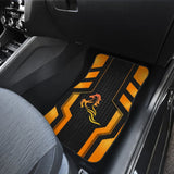 Black Orange Horse Mustang Metallic Style Printed Car Accessories Car Floor Mats 211407 - YourCarButBetter