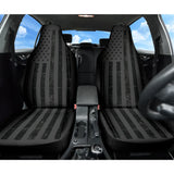 Black USA American Flag Car Seat Covers 210901 - YourCarButBetter