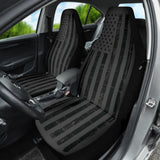 Black USA American Flag Car Seat Covers 210901 - YourCarButBetter