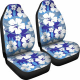 Blue Aloha Flowers Car Seat Covers 153908 - YourCarButBetter