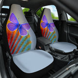 Blue Butterfly Macro Car Seat Covers 210501 - YourCarButBetter