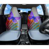 Blue Butterfly Macro Car Seat Covers 210501 - YourCarButBetter
