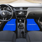 Blue Camaro White Letter Car Floor Mats 212802 - YourCarButBetter