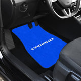 Blue Camaro White Letter Car Floor Mats 212802 - YourCarButBetter