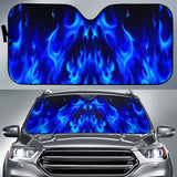 Blue Flames Design Car Auto Sun Shades 211901 - YourCarButBetter