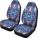 Boho Alien Space Pattern Two Car Seat Covers 103131 - YourCarButBetter