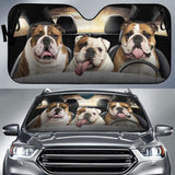 Bulldog Car Auto Sun Shade Funny Dog Windshield 172609 - YourCarButBetter