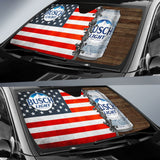 Busch Light Car Auto Sun Shades American Flag Beer Lover 211301 - YourCarButBetter