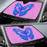 Butterfly Pink and Blue Car Auto Sun Shades 211301 - YourCarButBetter