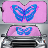 Butterfly Pink and Blue Car Auto Sun Shades 211301 - YourCarButBetter