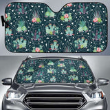 Cactus Glass Terrarium Pattern Car Auto Sun Shades 085424 - YourCarButBetter