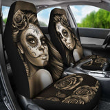 Calavera Girl - Sepia - Car Seat Covers 101807 - YourCarButBetter