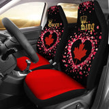 Canada Car Seat Cover Couple King Queen 550317 - YourCarButBetter