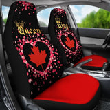 Canada Car Seat Cover Couple King Queen 550317 - YourCarButBetter