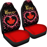 Canada Car Seat Cover Couple King Queen 550317 - YourCarButBetter