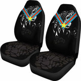 Car Seat Covers Africa - Congo Flag Color With Leopards 092813 - YourCarButBetter