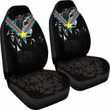 Car Seat Covers Africa - Congo Flag Color With Leopards 092813 - YourCarButBetter