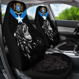Car Seat Covers Africa - Somalia Flag Color With Leopards 092813 - YourCarButBetter