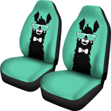 Car Seat Covers Llama Cute Animal Face Funny Glasses 212403 - YourCarButBetter