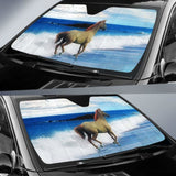 Car Sun Shade With Horse Print 172609 - YourCarButBetter