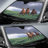 Car Sun Shade With Horse Print 172609 - YourCarButBetter