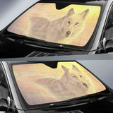 Car Sun Shade With Wolf Morning Glow 172609 - YourCarButBetter