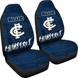 Carlton Blues Car Seat Covers Anzac Day Army Patterns 550317 - YourCarButBetter