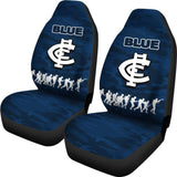 Carlton Blues Car Seat Covers Anzac Day Army Patterns 550317 - YourCarButBetter