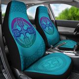Celtic Circle Cross Car Seat Covers Set Purple and Blue 210301 - YourCarButBetter