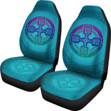 Celtic Circle Cross Car Seat Covers Set Purple and Blue 210301 - YourCarButBetter