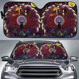 Celtic Samhain Black Cat With Pentagram Symbol Auto Sun Shades - Happy Halloween 085424 - YourCarButBetter